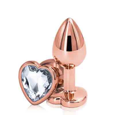Rear Assets Clear Heart Small Plug - Aphrodite's Pleasure